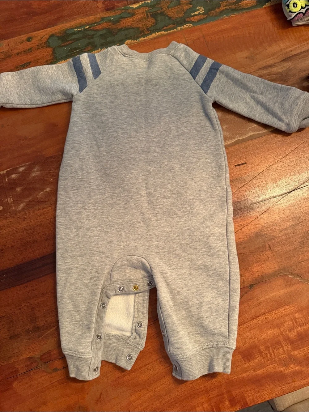 Disney Grey and Navy Mickey Baby One-Piece Footie